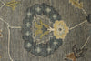 10x14 Gray and Beige Turkish Oushak Rug