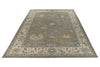 10x14 Gray and Beige Turkish Oushak Rug