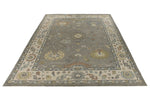 10x14 Gray and Beige Turkish Oushak Rug