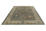 10x14 Gray and Beige Turkish Oushak Rug