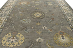 10x14 Gray and Beige Turkish Oushak Rug