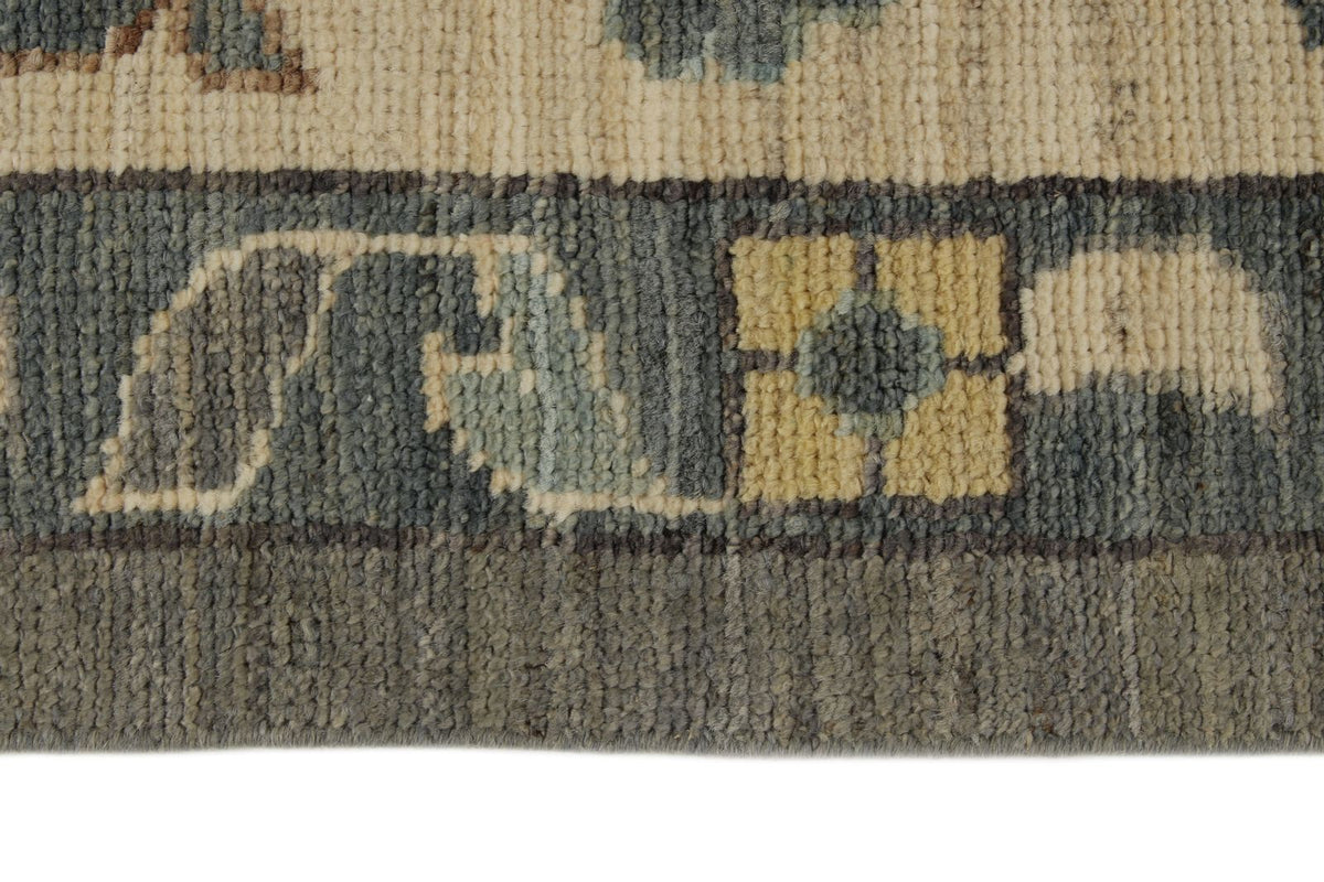 10x14 Gray and Beige Turkish Oushak Rug