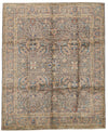 8x10 Light Blue and Multicolor Turkish Oushak Rug