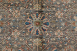 8x10 Light Blue and Multicolor Turkish Oushak Rug