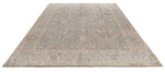 8x10 Light Blue and Multicolor Turkish Oushak Rug