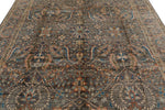 8x10 Light Blue and Multicolor Turkish Oushak Rug