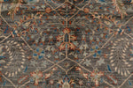 8x10 Light Blue and Multicolor Turkish Oushak Rug