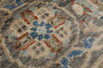 8x10 Light Blue and Multicolor Turkish Oushak Rug