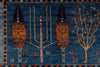 8x10 Blue and Multicolor Anatolian Traditional Rug