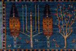 8x10 Blue and Multicolor Anatolian Traditional Rug