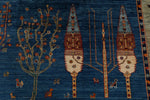 8x10 Blue and Multicolor Anatolian Traditional Rug
