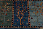 8x10 Blue and Multicolor Anatolian Traditional Rug