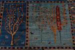 8x10 Blue and Multicolor Anatolian Traditional Rug