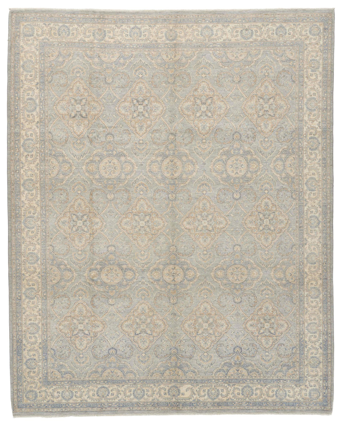 8x10 Gray and Ivory Turkish Persian Rug