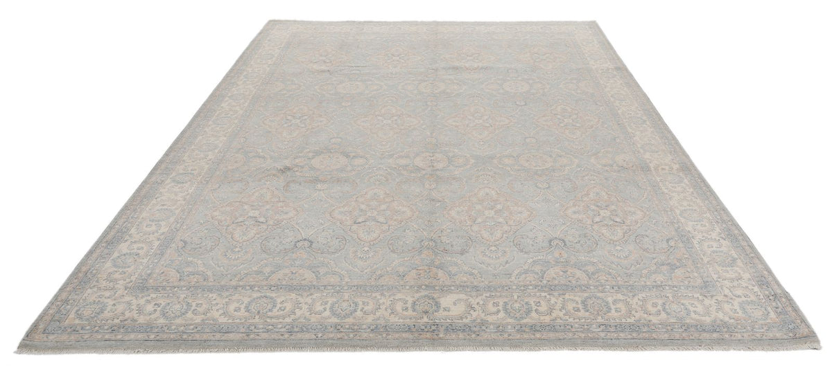 8x10 Gray and Ivory Turkish Persian Rug