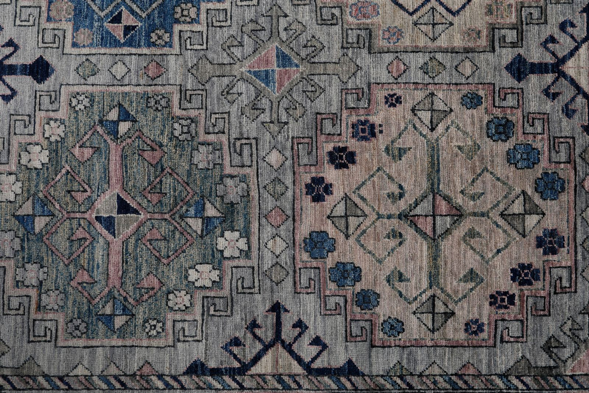 8x10 Gray and Blue Anatolian Traditional Rug