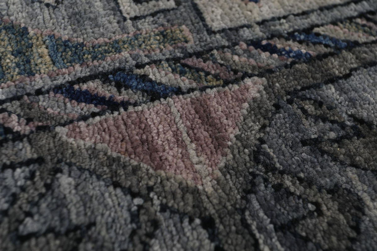 8x10 Gray and Blue Anatolian Traditional Rug