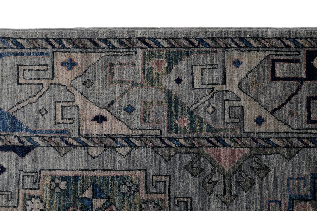 8x10 Gray and Blue Anatolian Traditional Rug