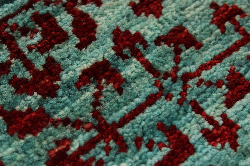 8x10 Blue and Multicolor Turkish Tribal Rug