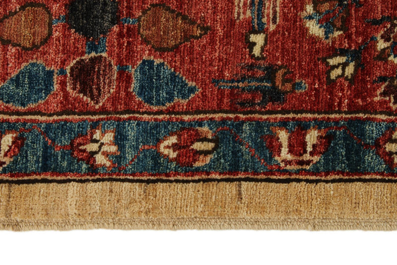 8x10 Ivory and Red Anatolian Traditional Rug