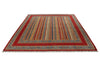 8x10 Multicolor and Red Tribal Rug