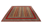 8x10 Multicolor and Red Tribal Rug