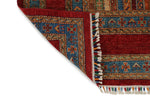 8x10 Multicolor and Red Tribal Rug