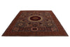 8x10 Burgundy and Brown Turkish Tribal Rug