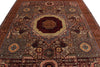 8x10 Burgundy and Brown Turkish Tribal Rug