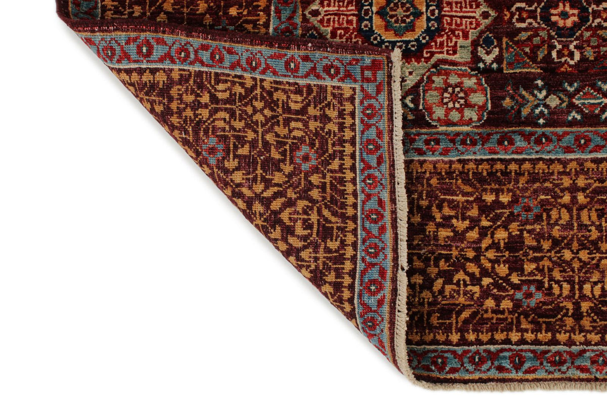 8x10 Burgundy and Brown Turkish Tribal Rug