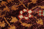 8x10 Burgundy and Brown Turkish Tribal Rug