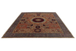 8x10 Camel and Blue Turkish Tribal Rug