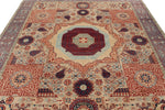 8x10 Camel and Blue Turkish Tribal Rug