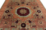8x9 Green and Ivory Anatolian Traditional Rug
