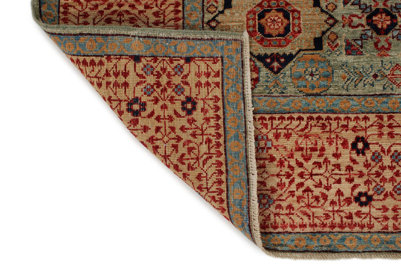 8x9 Green and Ivory Anatolian Traditional Rug