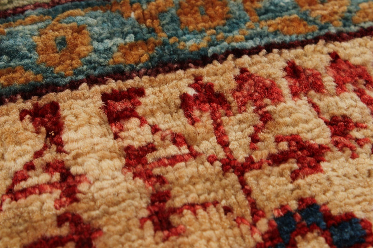 8x9 Green and Ivory Anatolian Traditional Rug