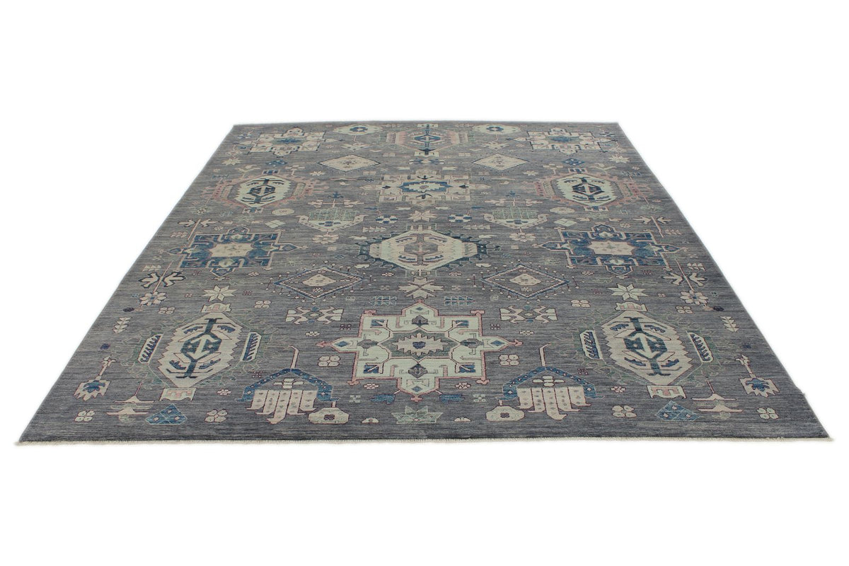 8x10 Gray and Multicolor Anatolian Traditional Rug