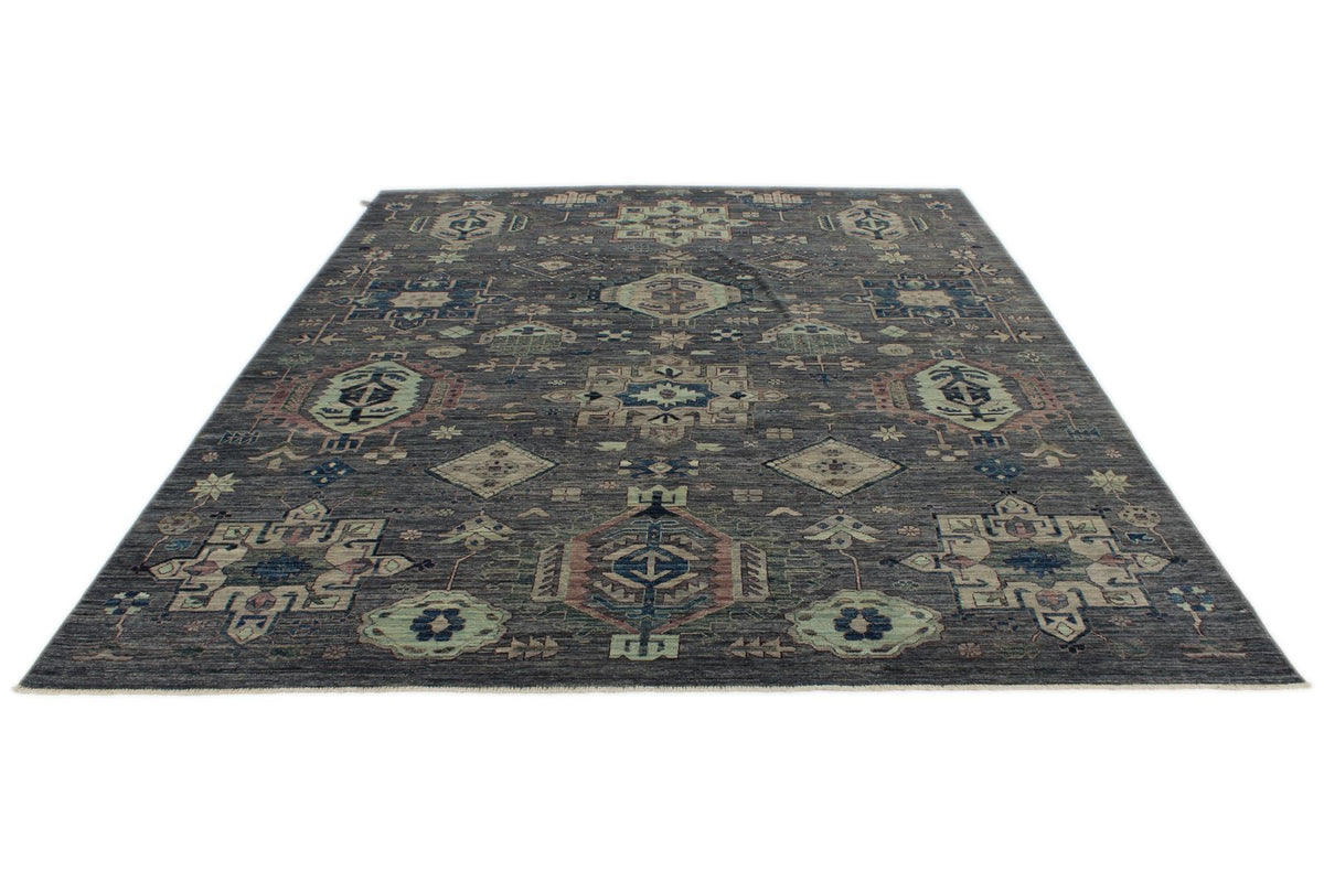 8x10 Gray and Multicolor Anatolian Traditional Rug