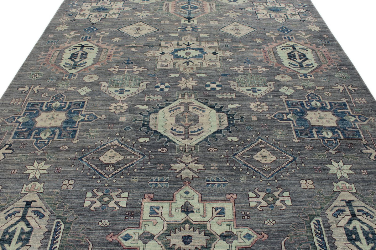 8x10 Gray and Multicolor Anatolian Traditional Rug