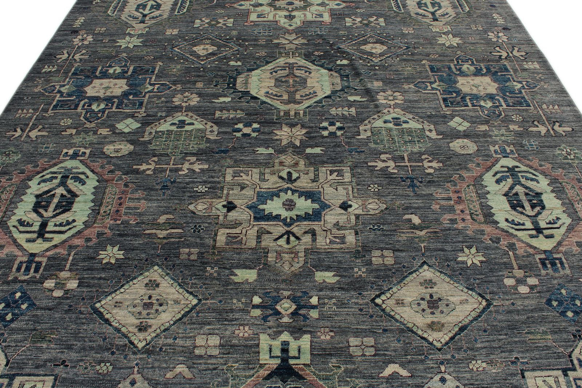 8x10 Gray and Multicolor Anatolian Traditional Rug