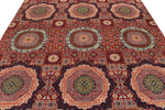 8x10 Red and Multicolor Modern Contemporary Rug