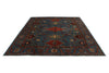 8x10 Navy and Multicolor Anatolian Traditional Rug