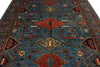 8x10 Navy and Multicolor Anatolian Traditional Rug