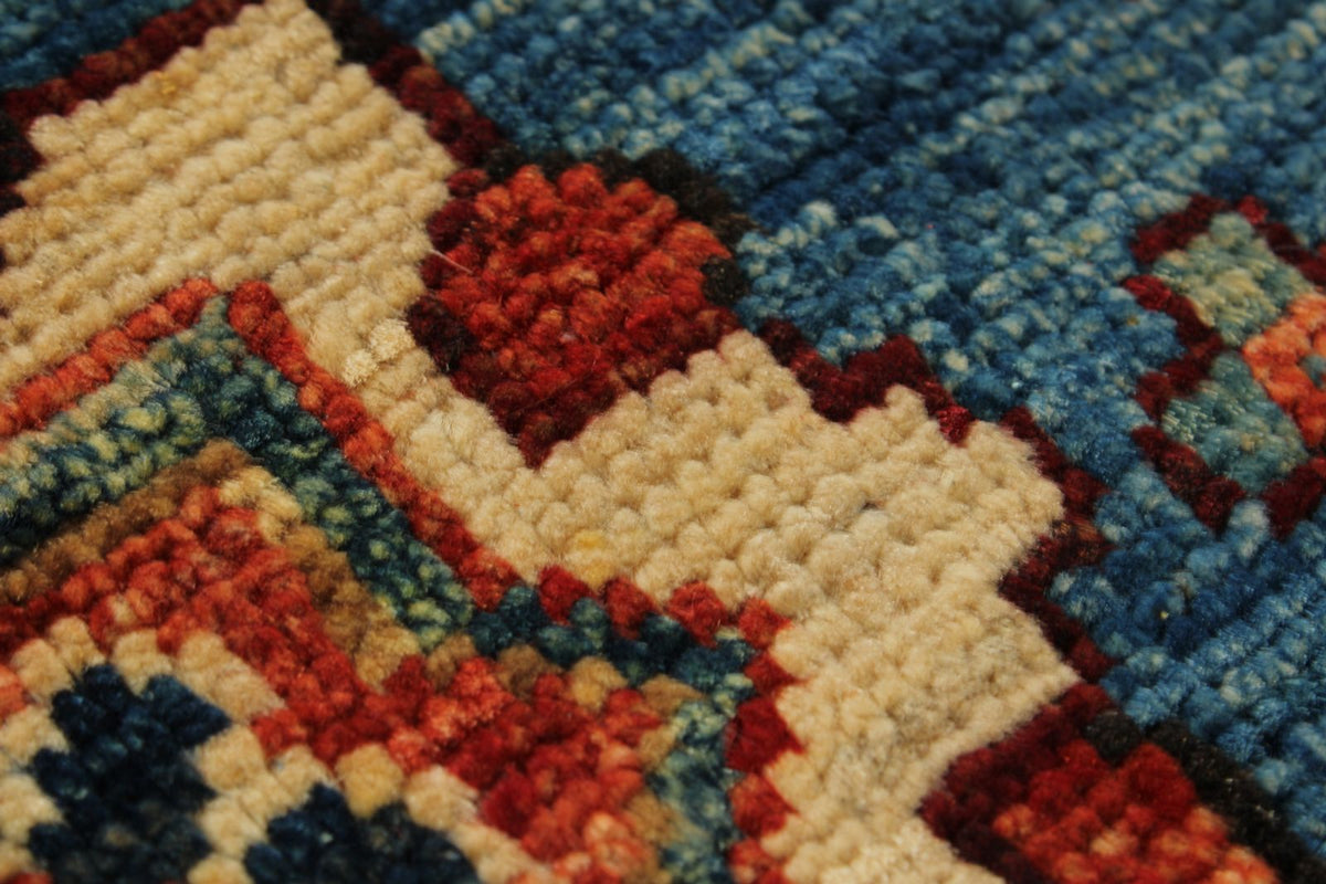 8x10 Navy and Multicolor Anatolian Traditional Rug