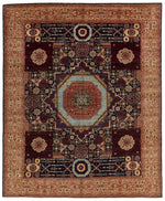 8x10 Brown and Ivory Turkish Tribal Rug