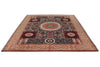 8x10 Brown and Ivory Turkish Tribal Rug