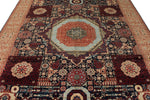 8x10 Brown and Ivory Turkish Tribal Rug