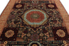8x10 Brown and Ivory Turkish Tribal Rug