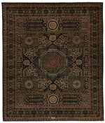 8x10 Brown and Gold Turkish Tribal Rug