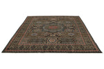 8x10 Brown and Gold Turkish Tribal Rug